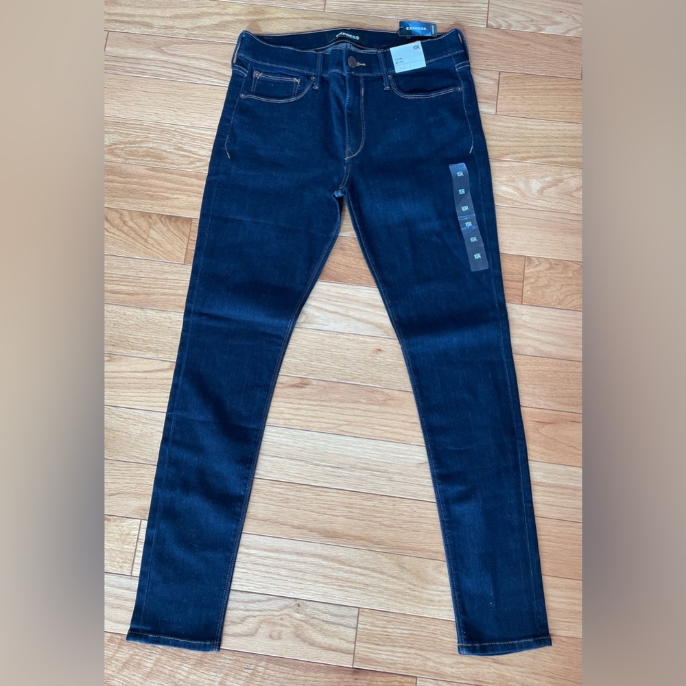 Express Jeans Women’s 10R Stretch Legging Mid Rise Blue Dark Wash Denim NWOT